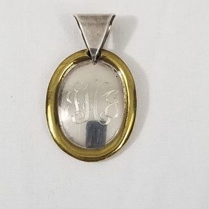 Sterling Silver 925 Letters Engraved Pendant JHJ